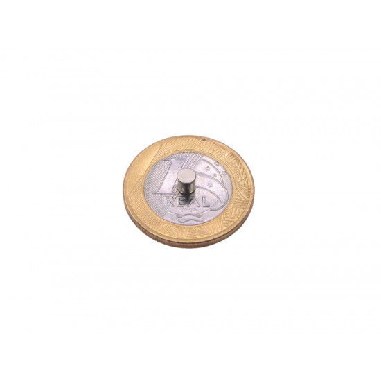 Ímã de neodímio 4x4 mm - N42